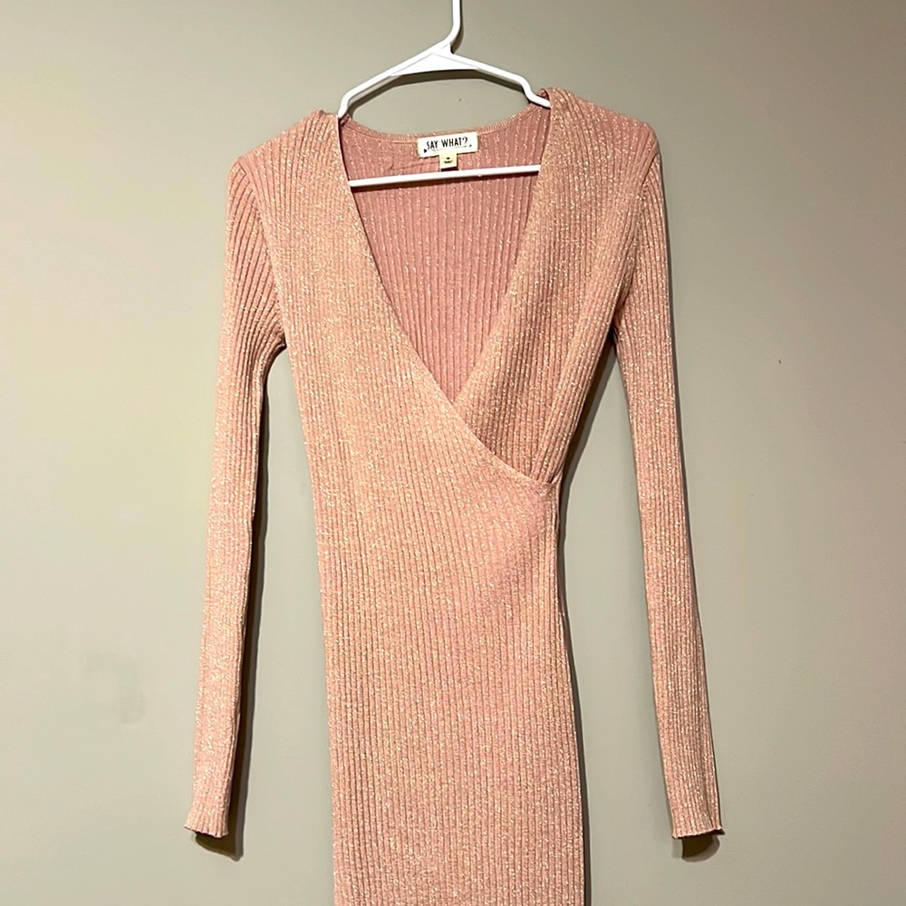 Dress gold pink nice dress